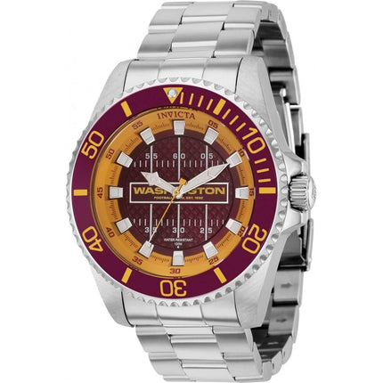Invicta Men's Watch - NFL Washington Football Team Burgundy and Orange Dial | 36943 ,