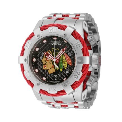 Invicta Men's Watch - NHL Chicago Blackhawks Red and Silver Steel Bracelet | 42013 ,