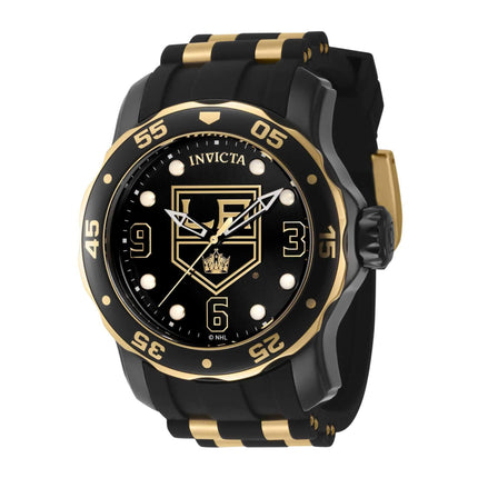 Invicta Men's Watch - NHL Los Angeles Kings Rotating Bezel Black Rubber Strap | 42309 ,