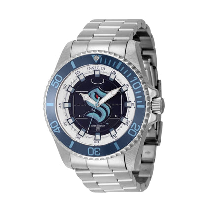 Invicta Men's Watch - NHL Seattle Kraken Silver Stainless Steel Bracelet | 42248 ,
