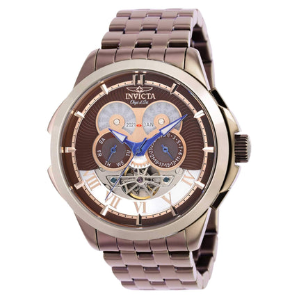 Invicta Men's Watch - Objet D Art Automatic Open Heart Brown Dial Bracelet | 40488 ,
