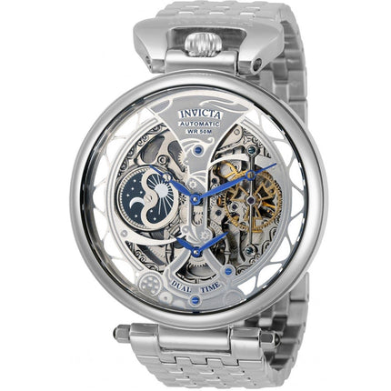 Invicta Men's Watch - Objet D Art Skeleton Dial Silver Tone Bracelet | 32300 ,