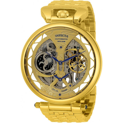 Invicta Men's Watch - Objet D Art Skeleton Dial Yellow Gold Bracelet | 32301 ,