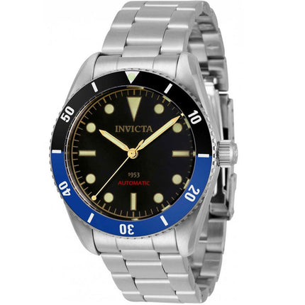 Invicta Men's Watch - Pro Diver Automatic Black Dial Silver SS Bracelet | 34333 ,