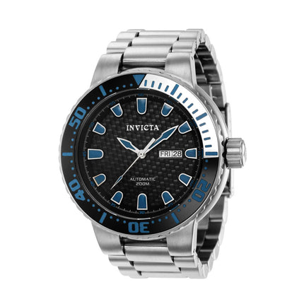 Invicta Men's Watch - Pro Diver Automatic Black Dial Silver Steel Bracelet | 37438 ,