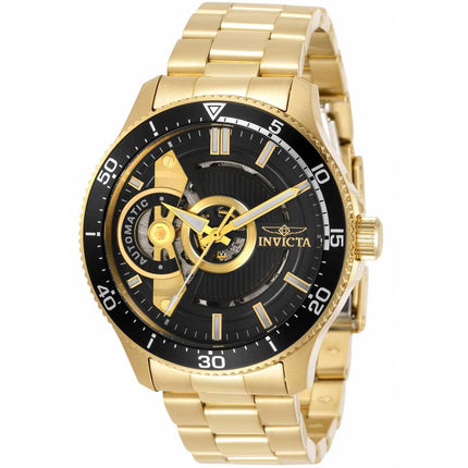 Invicta Men's Watch - Pro Diver Automatic Black Dial Yellow Gold Bracelet | 34053 ,