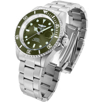 Invicta Men's Watch - Pro Diver Automatic Military Green Dial Silver Steel | 35690 ,