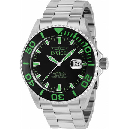 Invicta Men's Watch - Pro Diver Automatic Rotating Bezel Black Dial Bracelet | 37622 ,