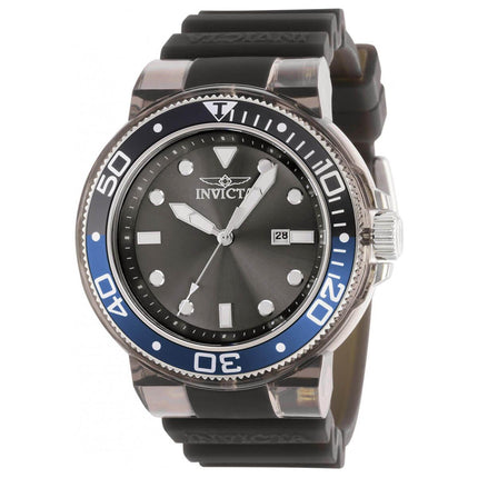 Invicta Men's Watch - Pro Diver Black and Blue Rotating Bezel Rubber Strap | 38888 ,