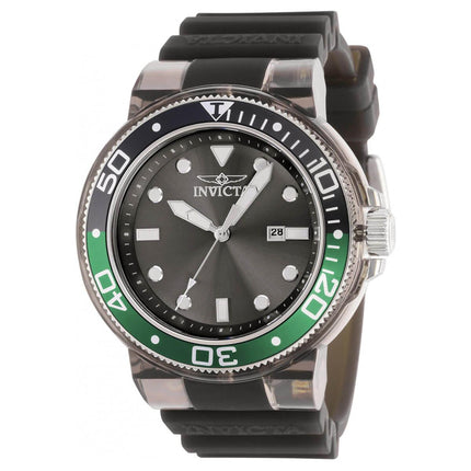 Invicta Men's Watch - Pro Diver Black and Green Rotating Bezel Rubber Strap | 38886 ,