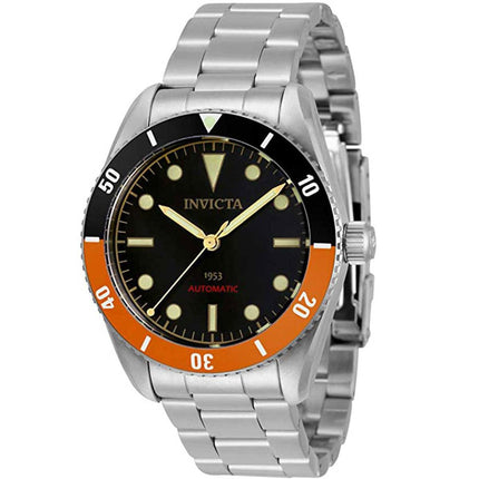 Invicta Men's Watch - Pro Diver Black and Orange Bezel Black Dial Bracelet | 34336 ,