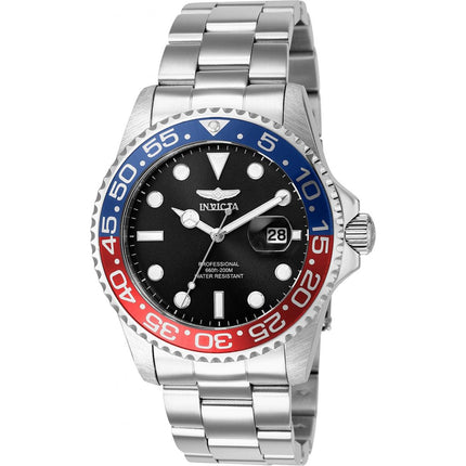 Invicta Men's Watch - Pro Diver Black Dial Silver Stainless Steel Bracelet | 36545 ,