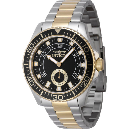Invicta Men's Watch - Pro Diver Black Dial Two Tone Steel Bracelet Quartz | 47128 ,