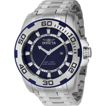 Invicta Men's Watch - Pro Diver Blue Dial Date Display Stainless Steel Case | 39108 ,