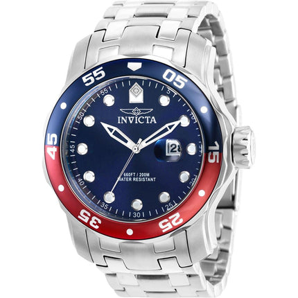 Invicta Men's Watch - Pro Diver Blue Dial Silver SS Bracelet Rotating Bezel | 39090 ,