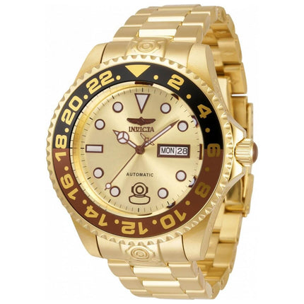 Invicta Men's Watch - Pro Diver Brown and Black Bezel Yellow Gold Bracelet | 35339 ,