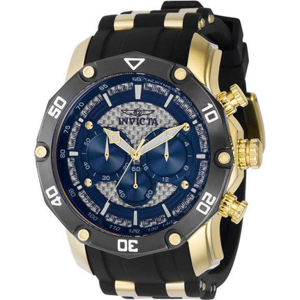 Invicta Men's Watch - Pro Diver Chrono Blue and Silver Tone Glass Fiber Dial | 37721 ,