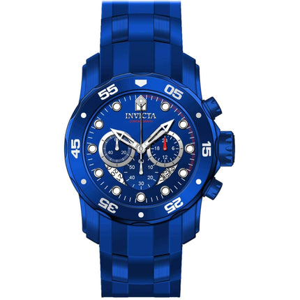 Invicta Men's Watch - Pro Diver Chronograph Blue Dial Rubber and Steel Strap | 40929 ,
