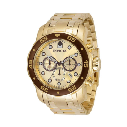 Invicta Men's Watch - Pro Diver Chronograph Gold Tone Dial Rotating Bezel | 36359 ,