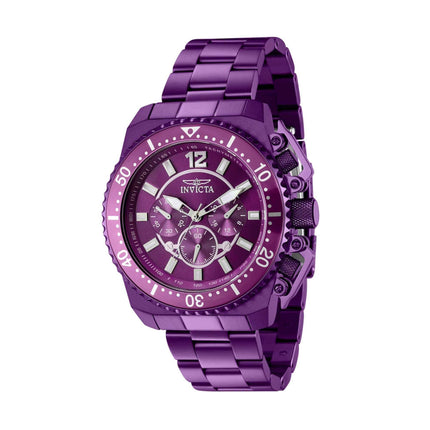 Invicta Men's Watch - Pro Diver Chronograph Purple Stainless Steel Bracelet | 40871 ,