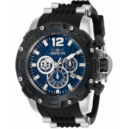 Invicta Men's Watch - Pro Diver Chronograph Snakeskin Textured Blue Dial Strap | 26404 ,