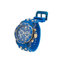 Invicta Men's Watch - Pro Diver Chronograph Strap Gold Tone and Blue Bezel | 40934 ,