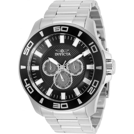 Invicta Men's Watch - Pro Diver Day-Date Black Dial Stainless Steel Bracelet | 30782 ,