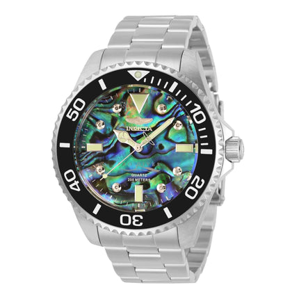 Invicta Men's Watch - Pro Diver Diamond Abalone Dial Stainless Steel Bracelet | 32928 ,