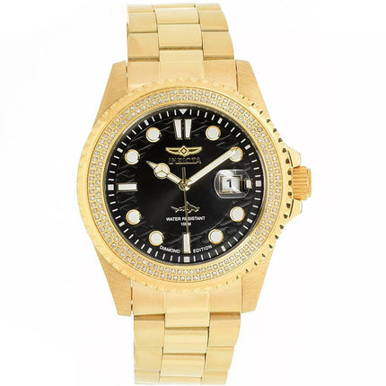 Invicta Men's Watch - Pro Diver Diamond Black Dial Stainless Steel Bracelet | 37975 ,