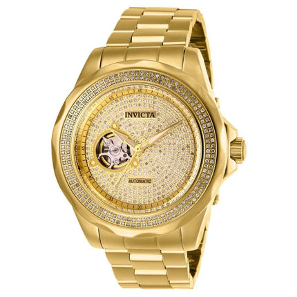 Invicta Men's Watch - Pro Diver Diamond Pave Dial Yellow Gold Bracelet | 27740 ,