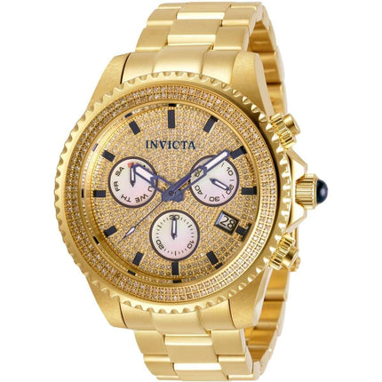 Invicta Men's Watch - Pro Diver Diamond Pave MOP Dial Yellow Gold Bracelet | 31991 ,