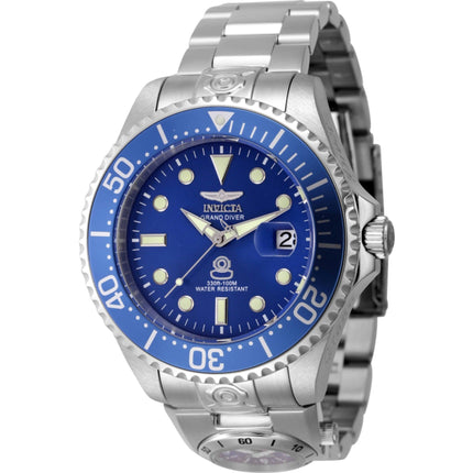 Invicta Men's Watch - Pro Diver Dual Time Blue Dial Silver Steel Bracelet | 45813 ,