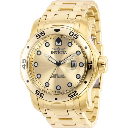 Invicta Men's Watch - Pro Diver Gold Tone Dial Rotating Bezel Steel Bracelet | 39087 ,
