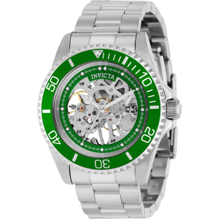 Invicta Men's Watch - Pro Diver Green and Silver Tone Skeleton Dial Bracelet | 37879 ,