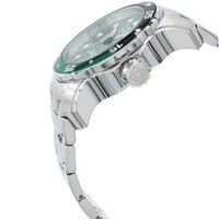 Invicta Men's Watch - Pro Diver Green Dial Silver SS Bracelet Rotating Bezel | 39093 ,