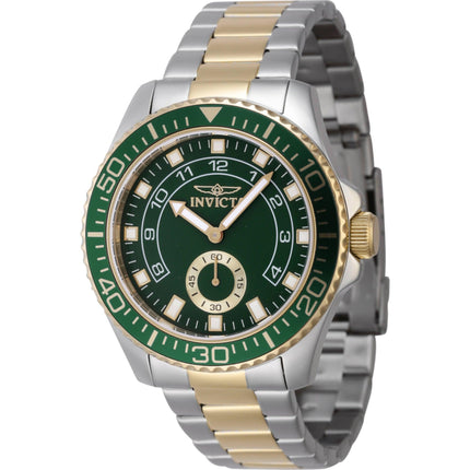Invicta Men's Watch - Pro Diver Green Dial Two Tone Steel Bracelet Quartz | 47129 ,