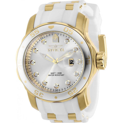 Invicta Men's Watch - Pro Diver Japanese Quartz White and Yellow Gold Strap | 39099 ,