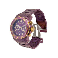 Invicta Men's Watch - Pro Diver Light Purple, Yellow Gold Bezel Bracelet | 40244 ,