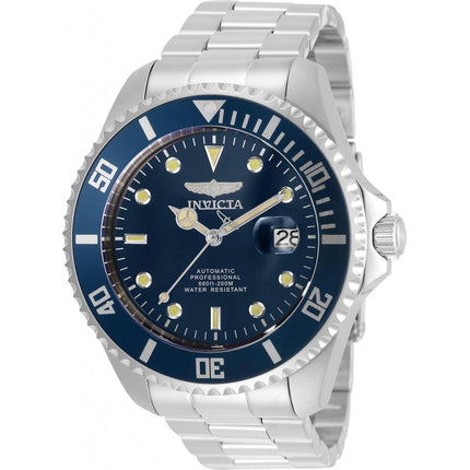 Invicta Men's Watch - Pro Diver Navy Blue Dial Steel Bracelet Rotating Bezel | 35721 ,