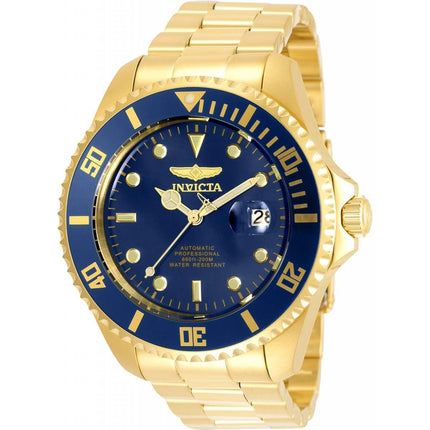 Invicta Men's Watch - Pro Diver Navy Blue Dial YG Stainless Steel Bracelet | 35726 ,