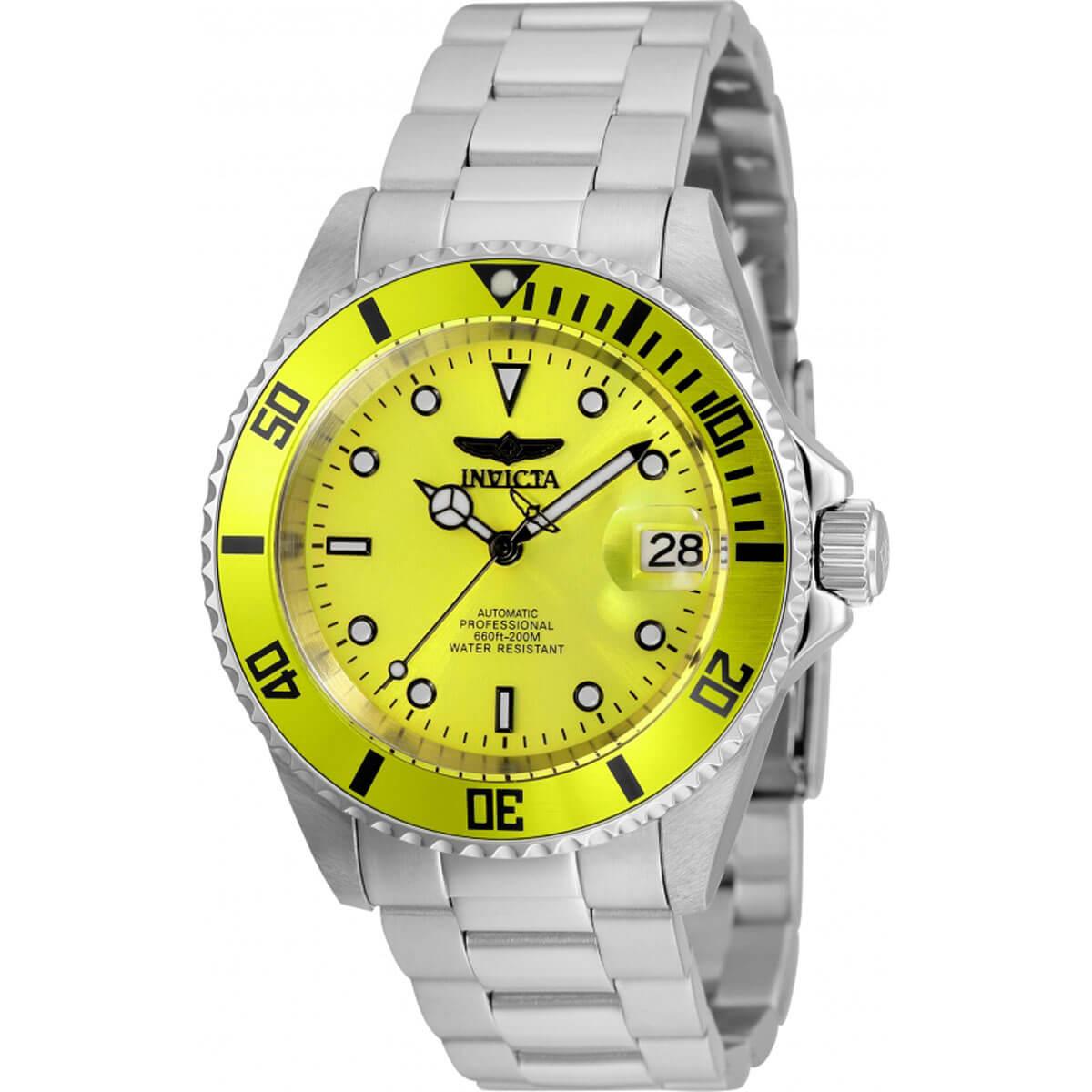 Invicta Men's Watch - Pro Diver Neon Green Dial Stainless Steel