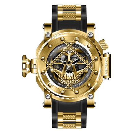 Invicta Men's Watch - Pro Diver Power Reserve Gold Tone and Black Skull Dial | 38577 ,