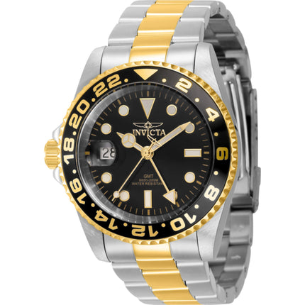 Invicta Men's Watch - Pro Diver Quartz Black Dial Two Tone Steel Bracelet | 43966 ,