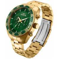 Invicta Men's Watch - Pro Diver Quartz Chrono Green and Gold Dial Bracelet | 30061 ,
