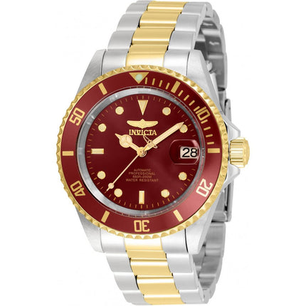 Invicta Men's Watch - Pro Diver Red Dial Two Tone Stainless Steel Bracelet | 35704 ,