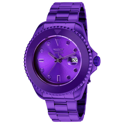 Invicta Men's Watch - Pro Diver Rotating Bezel Automatic Purple Dial Bracelet | 38321 ,