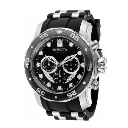 Invicta Men's Watch - Pro Diver Rotating Bezel Black and Silver Dial Chrono | 37230 ,