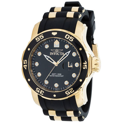 Invicta Men's Watch - Pro Diver Rotating Bezel Black and Yellow Gold Strap | 39097 ,