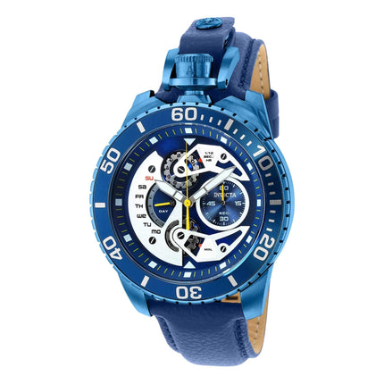 Invicta Men's Watch - Pro Diver Rotating Bezel Blue Leather Strap and Pocket | 35441 ,