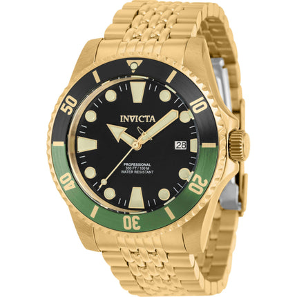 Invicta Men's Watch - Pro Diver Rotating Bezel Yellow Gold Steel Bracelet | 39763 ,